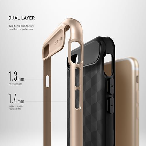 iPhone 7 Caseology Parallax Black / Frame Gold