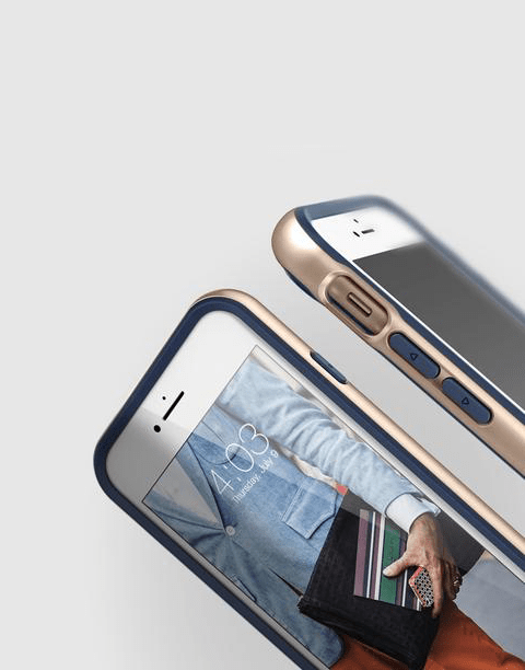 iPhone 7 Caseology Parallax Navy Blue / Frame Gold