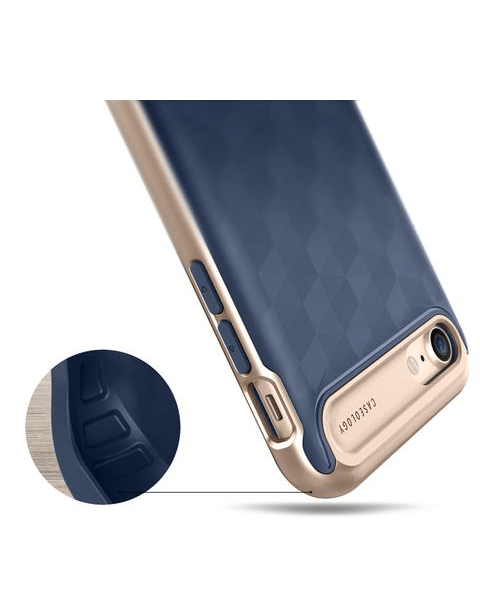 iPhone 7 Caseology Parallax Navy Blue / Frame Gold