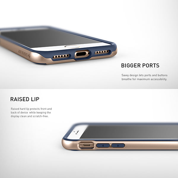 iPhone 7 Caseology Parallax Navy Blue / Frame Gold