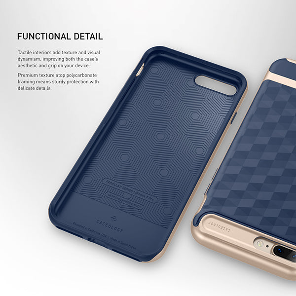 iPhone 7 Plus Caseology Parallax Navy Blue / Frame Gold