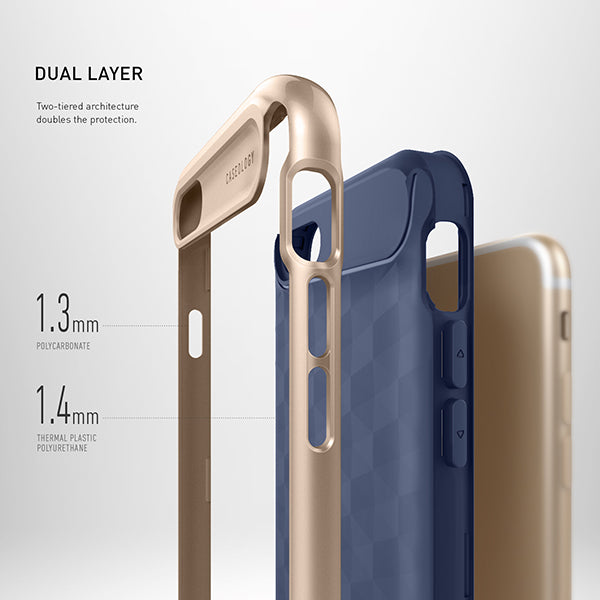 iPhone 7 Caseology Parallax Navy Blue / Frame Gold
