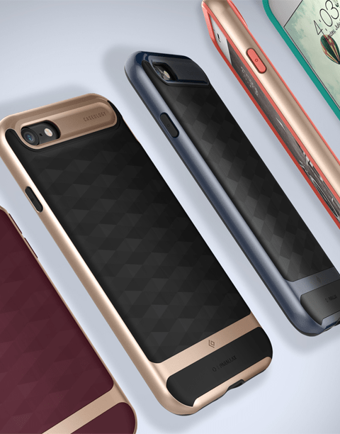 iPhone 7 Caseology Parallax Navy Blue / Frame Gold