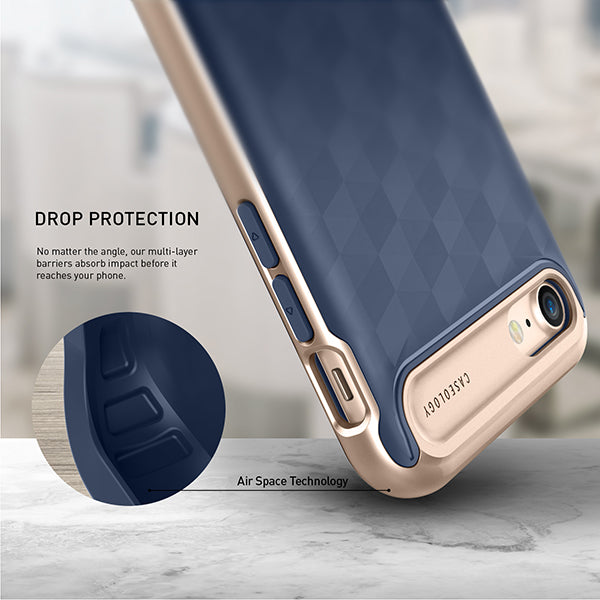 iPhone 7 Caseology Parallax Navy Blue / Frame Gold