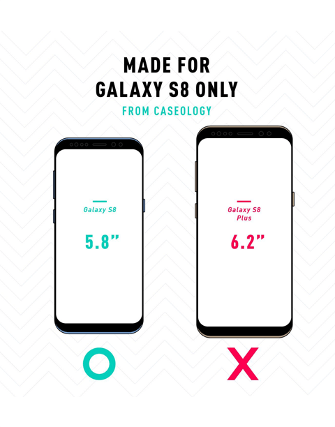 Parallax Series Original From Caseology Geometric Slim Fit Dual Layer Drop Protection For Galaxy S8 Plus - Black