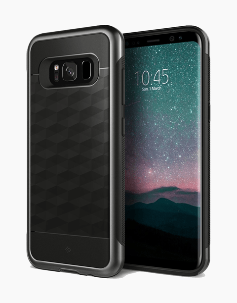 Parallax Series Original From Caseology Geometric Slim Fit Dual Layer Drop Protection For Galaxy S8 - Black