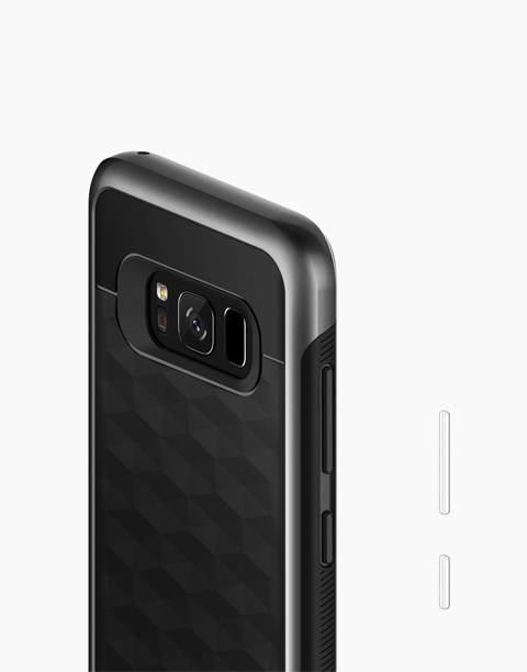 Parallax Series Original From Caseology Geometric Slim Fit Dual Layer Drop Protection For Galaxy S8 - Black