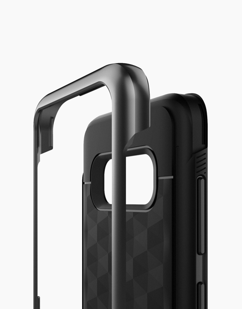 Parallax Series Original From Caseology Geometric Slim Fit Dual Layer Drop Protection For Galaxy S8 - Black