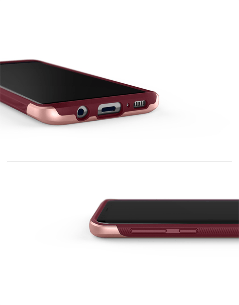 Parallax Series Original From Caseology Geometric Slim Fit Dual Layer Drop Protection For Galaxy S8 - Burgundy