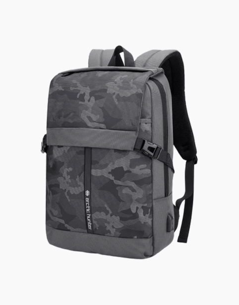 ARCTIC HUNTER 15.6 USB Waterproof Anti Theft Laptop Bag Gry/Flag