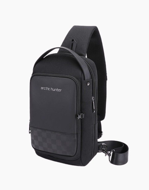 ARCTIC HUNTER Waterproof Men Chest Bag Black