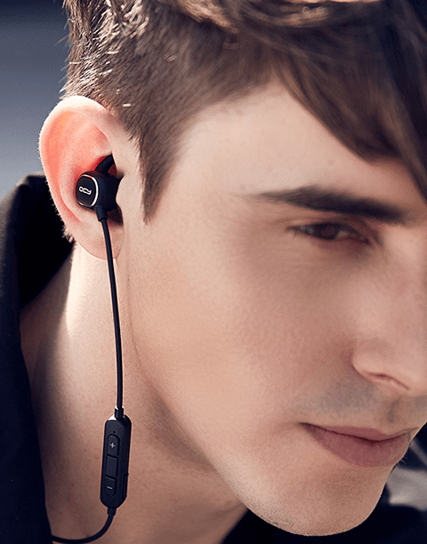 Q19 By QCY Wireless Sports Headphone, Sweatproof IPX4-rated Bluetooth 4.1 Black