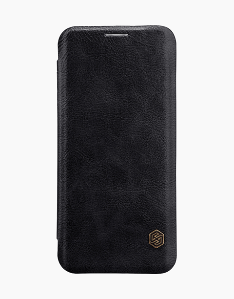 Nillkin Qin Series Slim Flip Leather Wallet Cover Built-in Credit Card Slots For S8 - Black