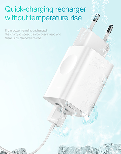 Baseus 24W Quick Charge 3.0 USB Charger AC Adapter White
