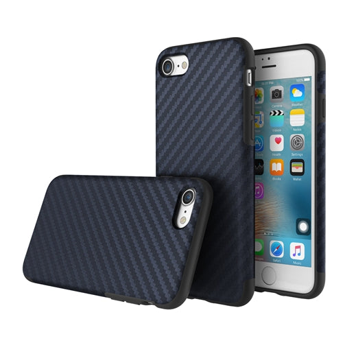 Origin Carbon Fiber By Rock With Bulit-in Magnetic Metal Plate for iPhone 7P | 8P - Navy