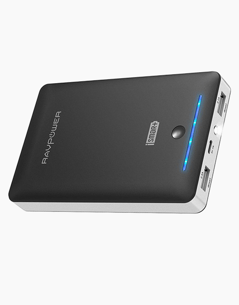 16750mAh Power Bank By Ravpower with iSmart Technology, Flashlight for Emergencies