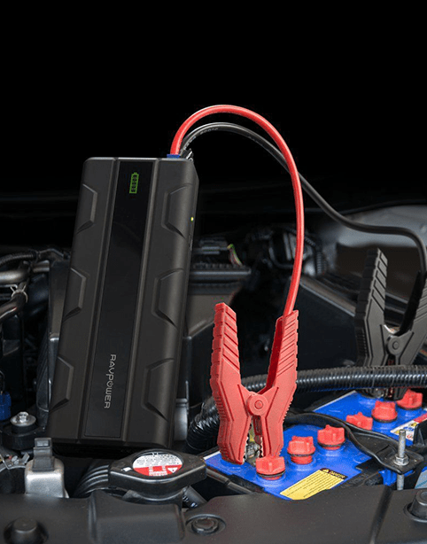 Car Jump Starter By Ravpower 1000A Peak Current Quick Charge 3.0 12V 14000mAh with LED Flashlight