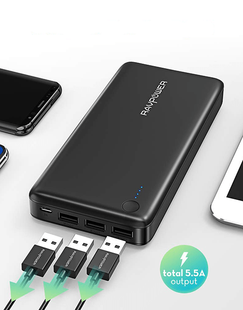 Ravpower 26800mAh Power Bank With iSmart Can Charger 3 Devices at the same time