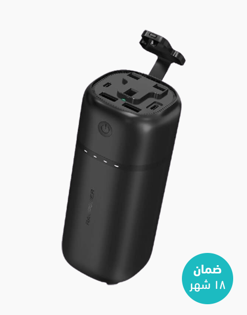 RAVPower AC Outlet Power Bank 20100mAh 65W Built In 2-Prong AC Plug External Battery Pack Travel Charger