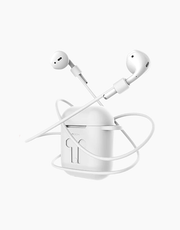 Rock AirPods Silicone Case + Anti Lost Strap, Anti Shocks White