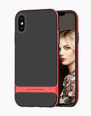 Royce Series By Rock Dual Layer Thin &amp; Slim Shockproof Case for iPhone Xs Max – Red