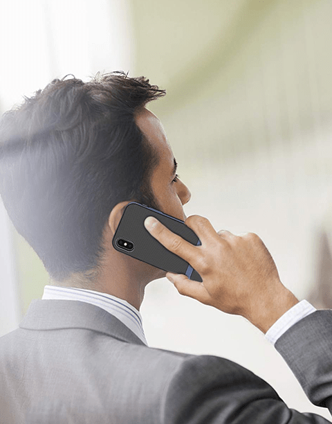 Royce Series By Rock Dual Layer Thin &amp; Slim Shockproof Case for iPhone Xs Max – Navy