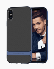 Royce Series By Rock Dual Layer Thin &amp; Slim Shockproof Case for iPhone Xs Max – Navy