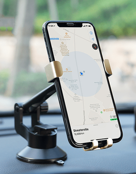 Gravity By Rock High Quality Metal Car Phone Holder Gold