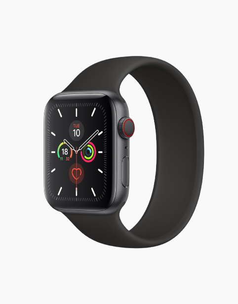 Coteetcl Silicon Solo Loop Nylon Apple Watch 44/42mm - Black