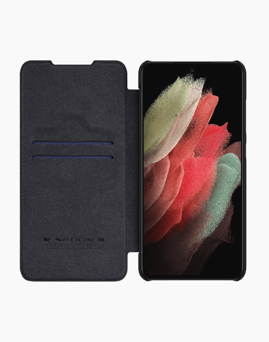 Nillkin Qin Pro Leather Case For Galaxy S22 Ultra Black