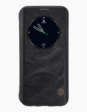 S7 Edge Qin Leather Black