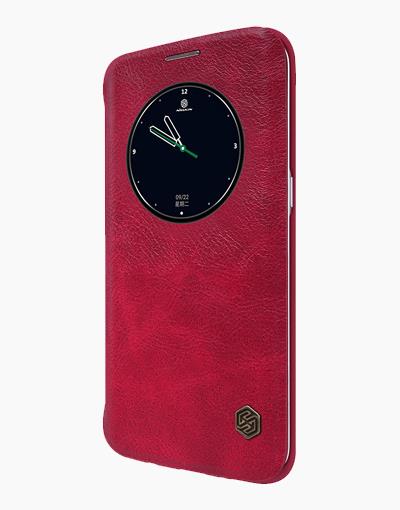 S7 Edge Qin Leather Red