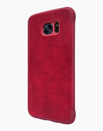 S7 Edge Qin Leather Red