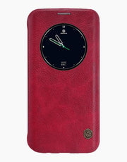 S7 Edge Qin Leather Red