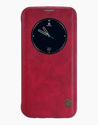 S7 Edge Qin Leather Red