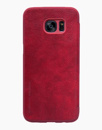 S7 Edge Qin Leather Red