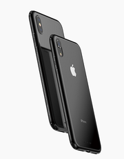 See-through By Baseus Glass Back + Bumper Frame iPhone Xs Max Black