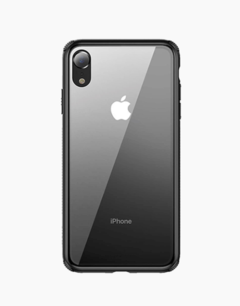 See-through By Baseus Glass Back + Bumper Frame iPhone XR Black