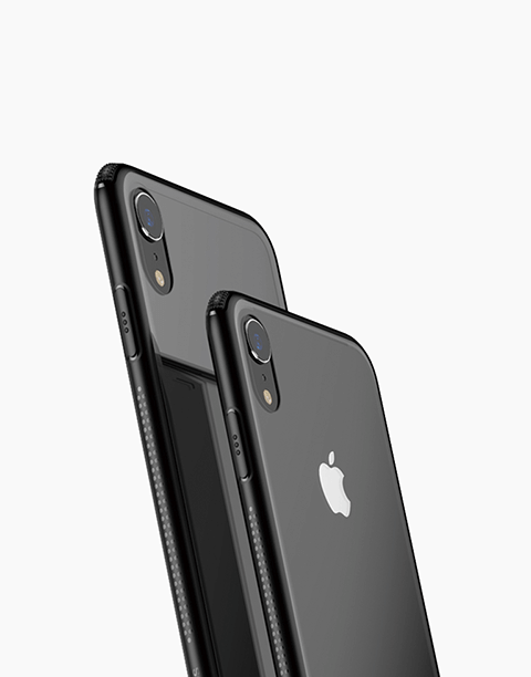 See-through By Baseus Glass Back + Bumper Frame iPhone XR Black