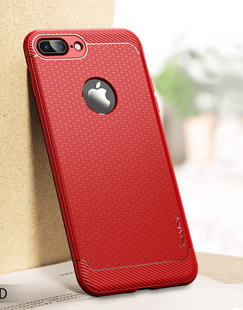 Simple Series By iPaky Slim Anti-shock Case For iPhone 7P|8P – Red