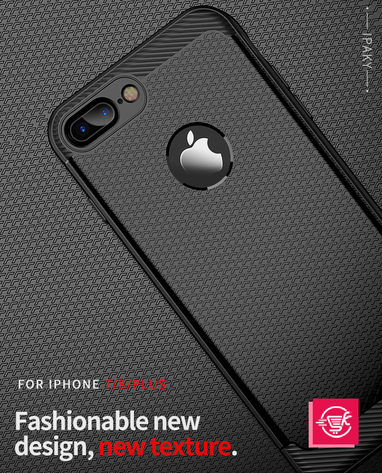 Simple Series By iPaky Slim Anti-shock Case For iPhone 7P|8P – Red