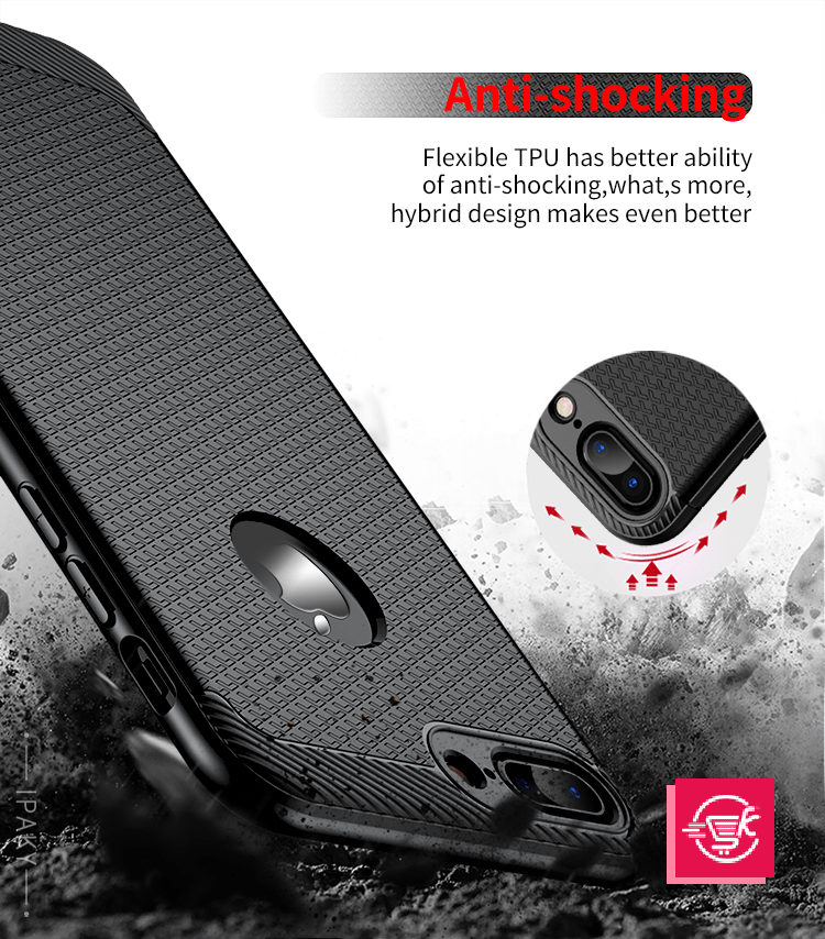 Simple Series By iPaky Slim Anti-shock Case For iPhone 7P|8P – Red