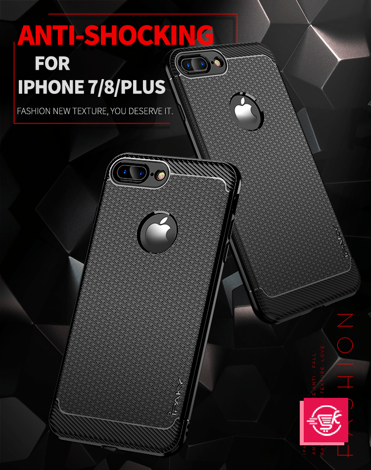 Simple Series By iPaky Slim Anti-shock Case For iPhone 7P|8P – Red