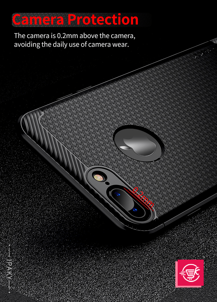 Simple Series By iPaky Slim Anti-shock Case For iPhone 7P|8P – Red
