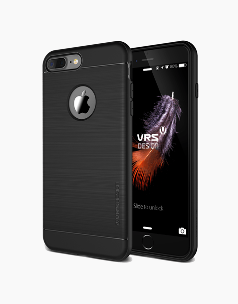 Slim and flexible black case for iPhone 7 Plus from Simpli Fit Series by VRS Design.