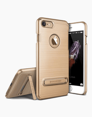 Smartkoshk Simpli Lite Series slim blue case for iPhone 7, showing the sleek, lightweight design on a gold iPhone 7.
