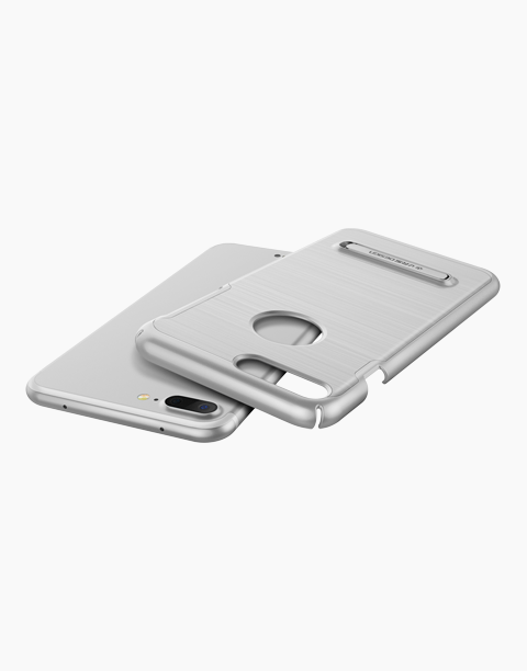 Smartkoshk Simpli Lite Series slim silver case for iPhone 7 Plus, showing the sleek, protective design on a white background.