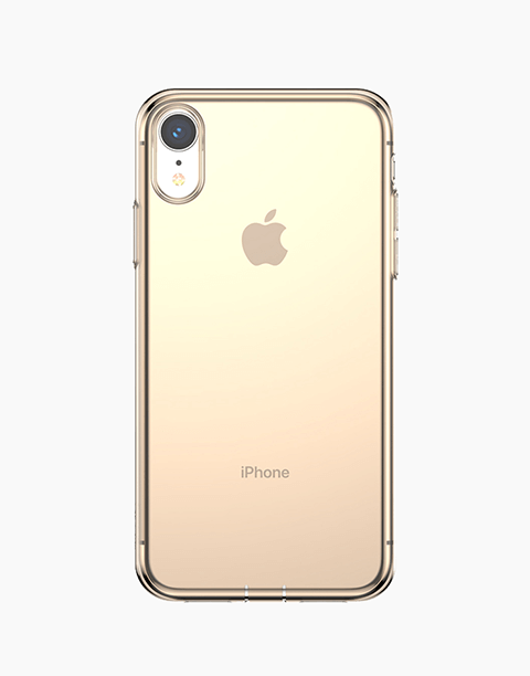 Simplicity By Baseus Slim Transparent Soft Clear TPU iPhone XR Gold