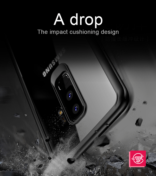 Bumper TPU By iPaky Transparent Protective Case For Galaxy S9 – Red