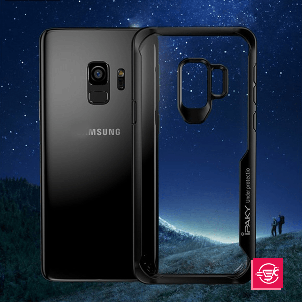 Bumper TPU By iPaky Transparent Protective Case For Galaxy S9 – Black